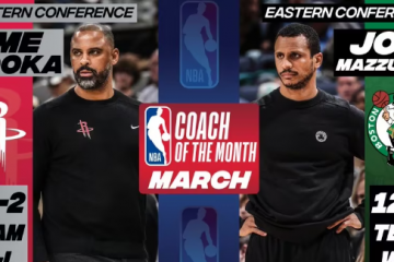NBA官宣：乌度卡和马祖拉当选3月份月最佳教练员